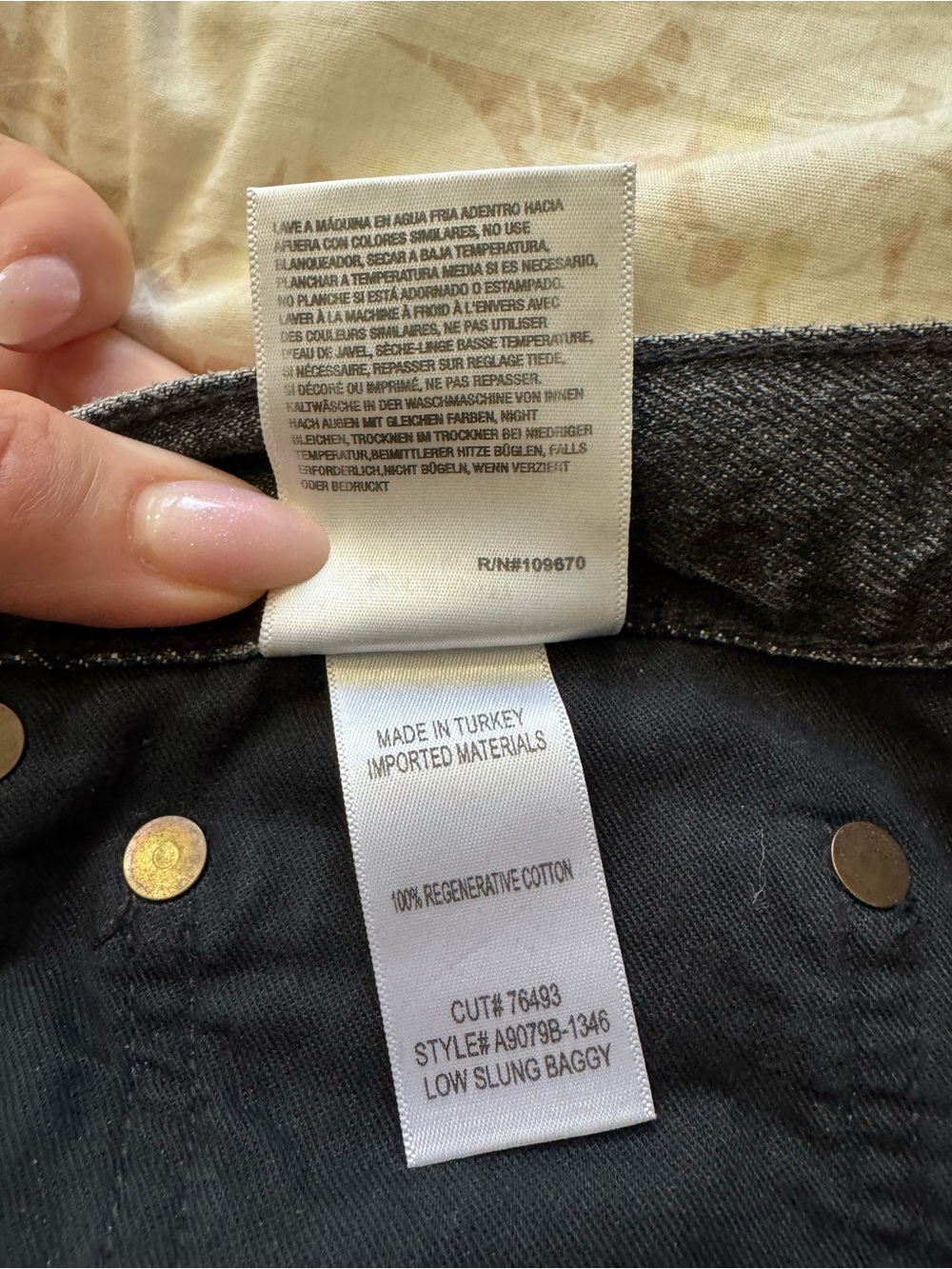 Agolde Wide Leg Baggy Jeans Black Denim Women’s 32х30  12 Opening - Picture 16 of 16